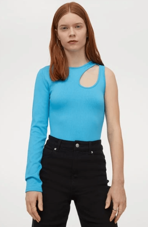 μπλε_τοπ_ H&M _Άνοιξη_ 2021_