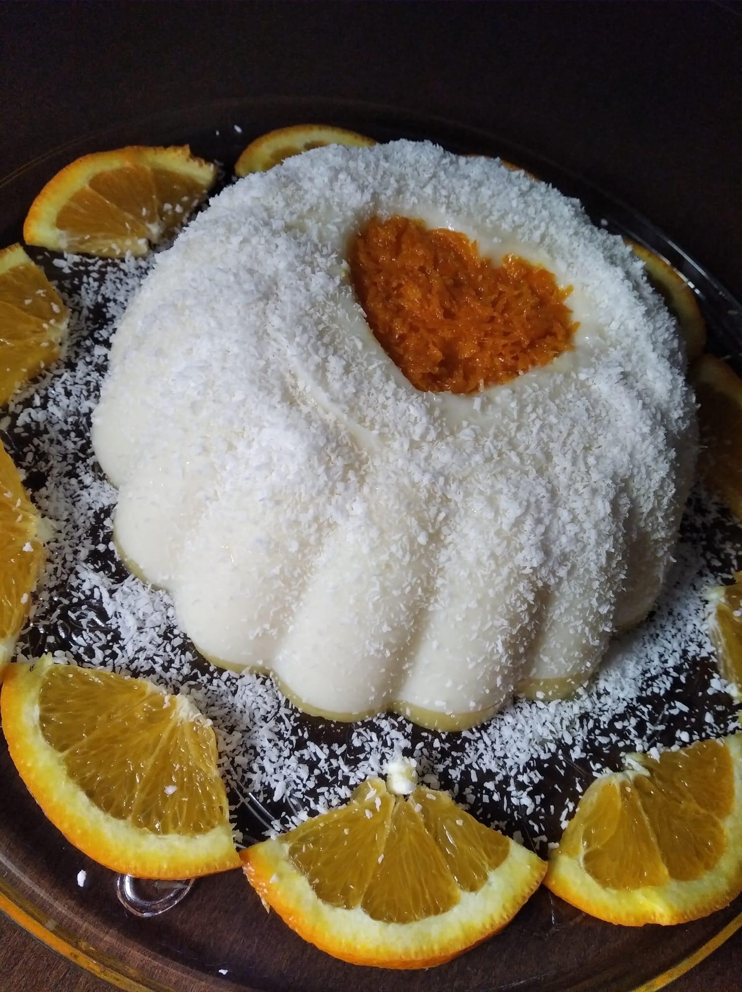 Δίχρωμη_ κρέμα_ σε _φόρμα_ πορτοκάλι-βανίλια_ Συνταγή_ 