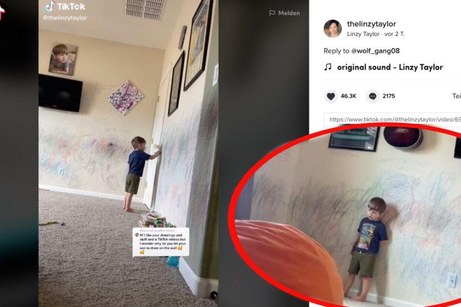 Μαμά αφήνει το γιο της να ζωγραφίζει σε όλους τους τοίχους του σπιτιού