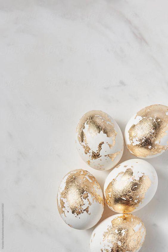 πασχαλινά αυγά_με_χρυσό_αλουμινόχαρτο_