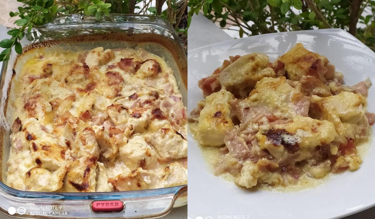 Κοτόπουλο αλά κρεμ στο φούρνο_