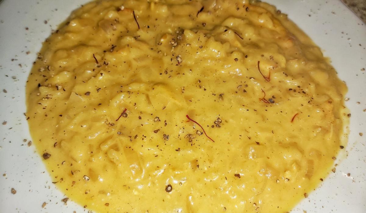 Ριζότο με κοτόπουλο και σαφράν_