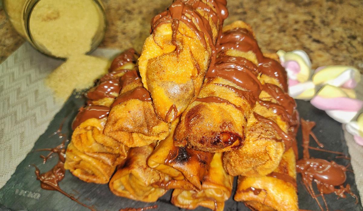 Spring rolls_με_καραμελωμένες μπανάνες_