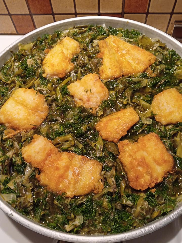 μπακαλιάρος_με χόρτα_ μπακαλιάρος_με χόρτα_