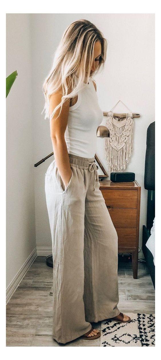 λινό_μπεζ_παντελόνι_ λινό_μπεζ_παντελόνι_
