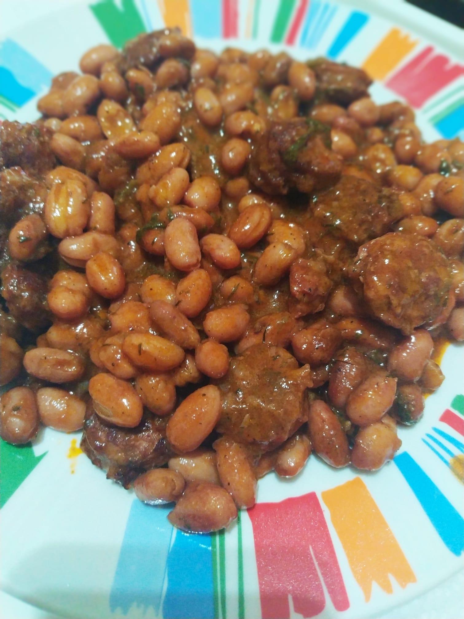 Χάντρες_με χωριάτικο_λουκάνικο_ Χάντρες_με χωριάτικο_λουκάνικο_