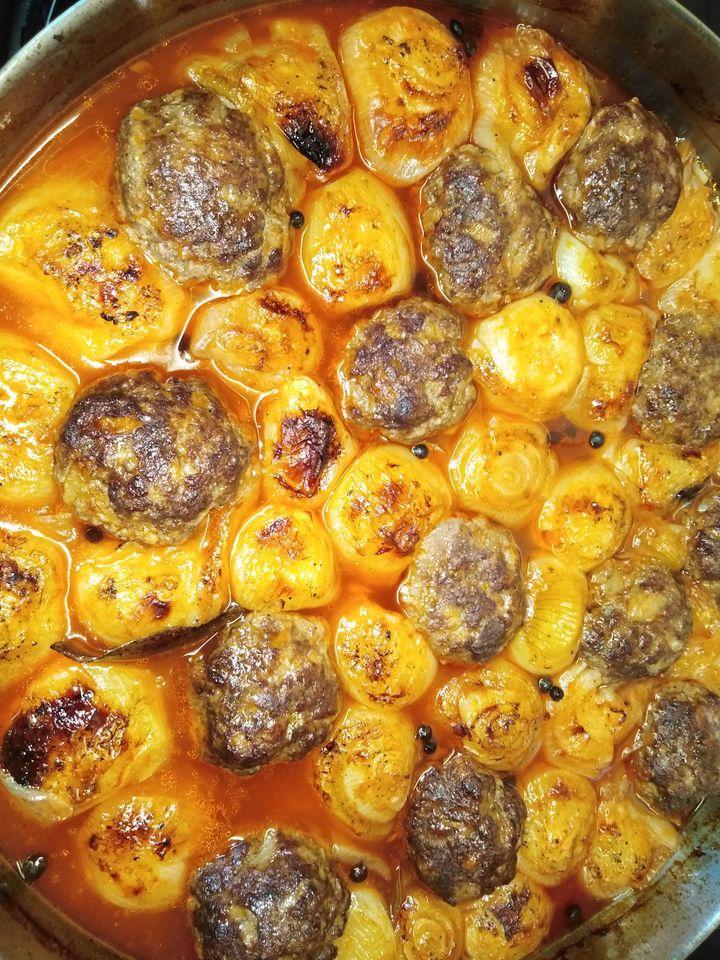 Στιφάδο_με κεφτέδακια_στο φούρνο_ Στιφάδο_με κεφτέδακια_στο φούρνο_