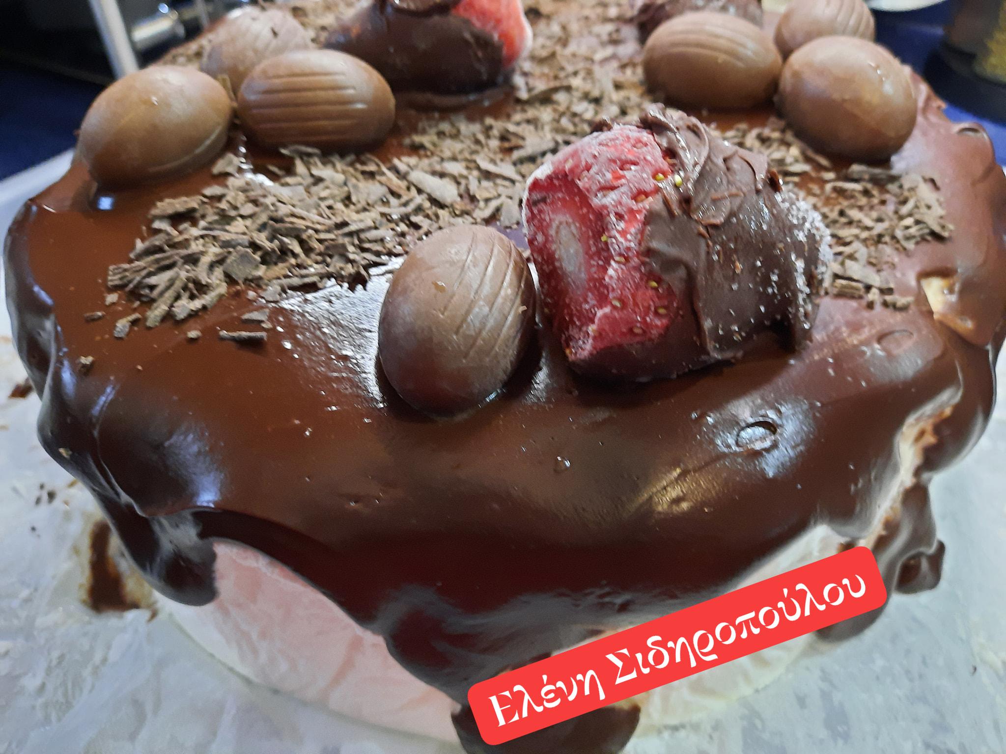 Σοκολατένιο -παγωτό- με- γκανάζ- σοκολάτας-Συνταγή- 