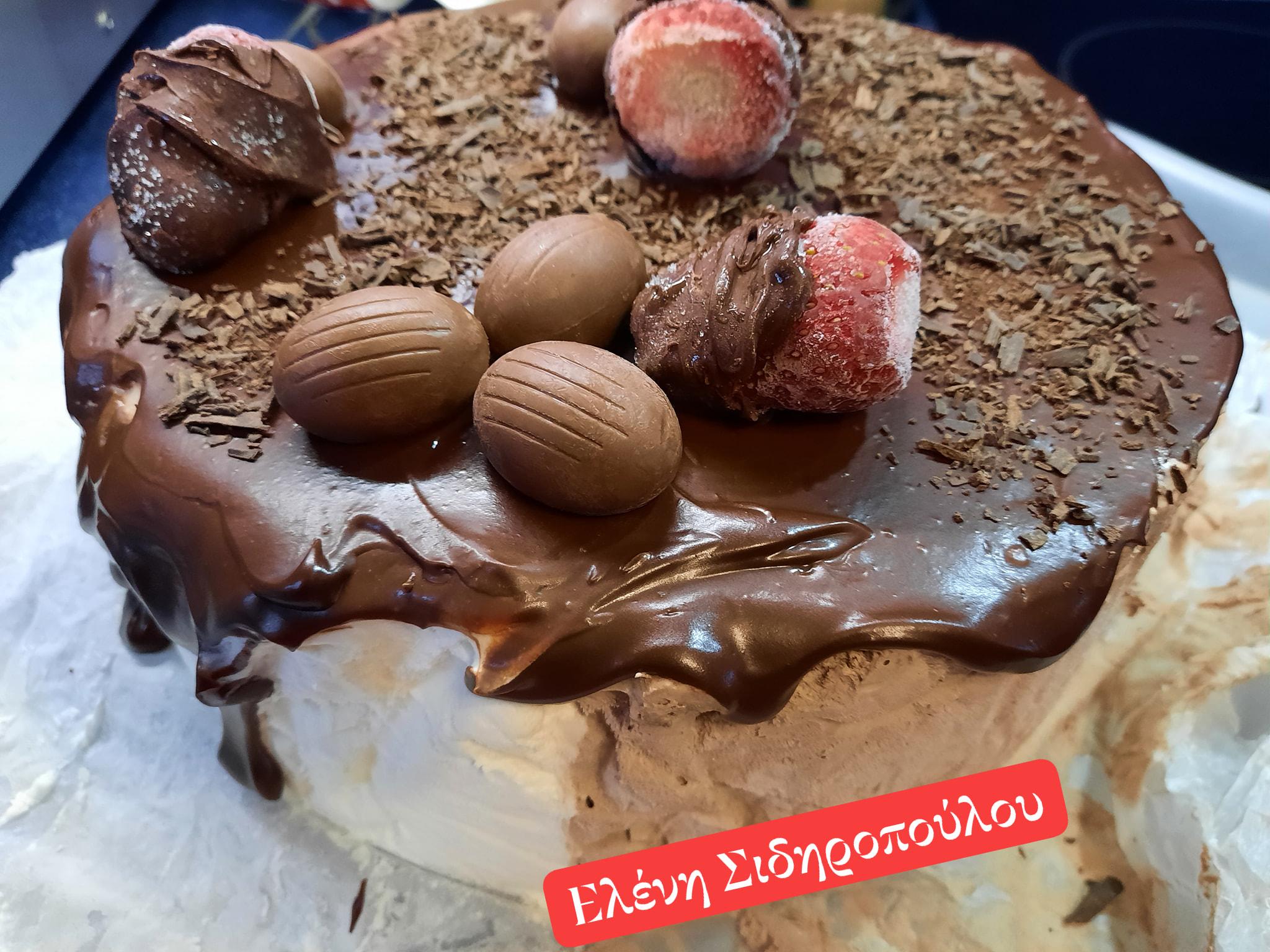 Σοκολατένιο -παγωτό- με- γκανάζ- σοκολάτας-Συνταγή- 