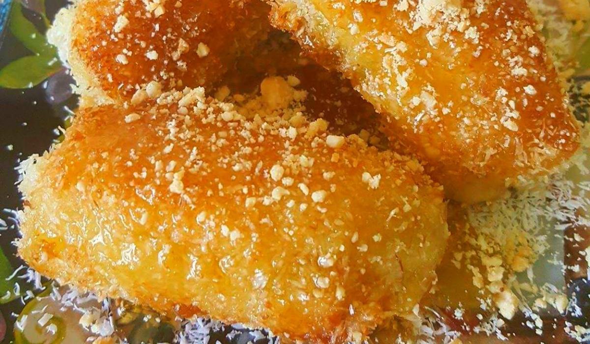 Τηγανιτή -μπανάνα- με -κρούστα- καρύδας-