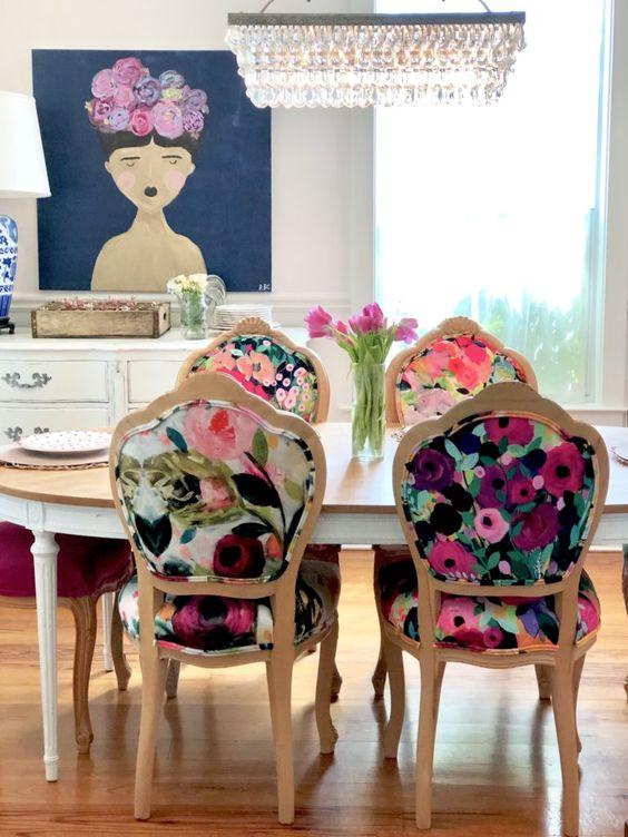 φλοράλ_καρέκλες τραπεζαρίας_