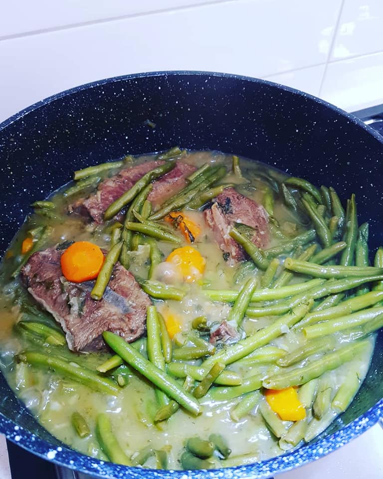 Μοσχάρι _λεμονάτο _με _φασολάκια_