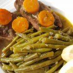 Μοσχάρι λεμονάτο με φασολάκια_