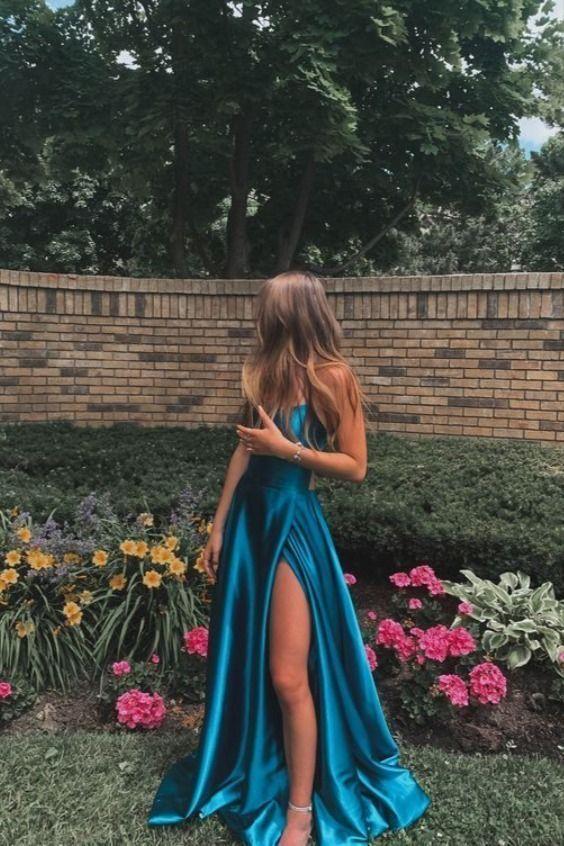 μπλε_μακρύ φόρεμα_για_νονά_
