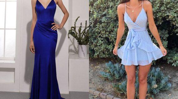 Επίσημα μπλε φορέματα: 15 ιδέες για το Καλοκαίρι του 2021_
