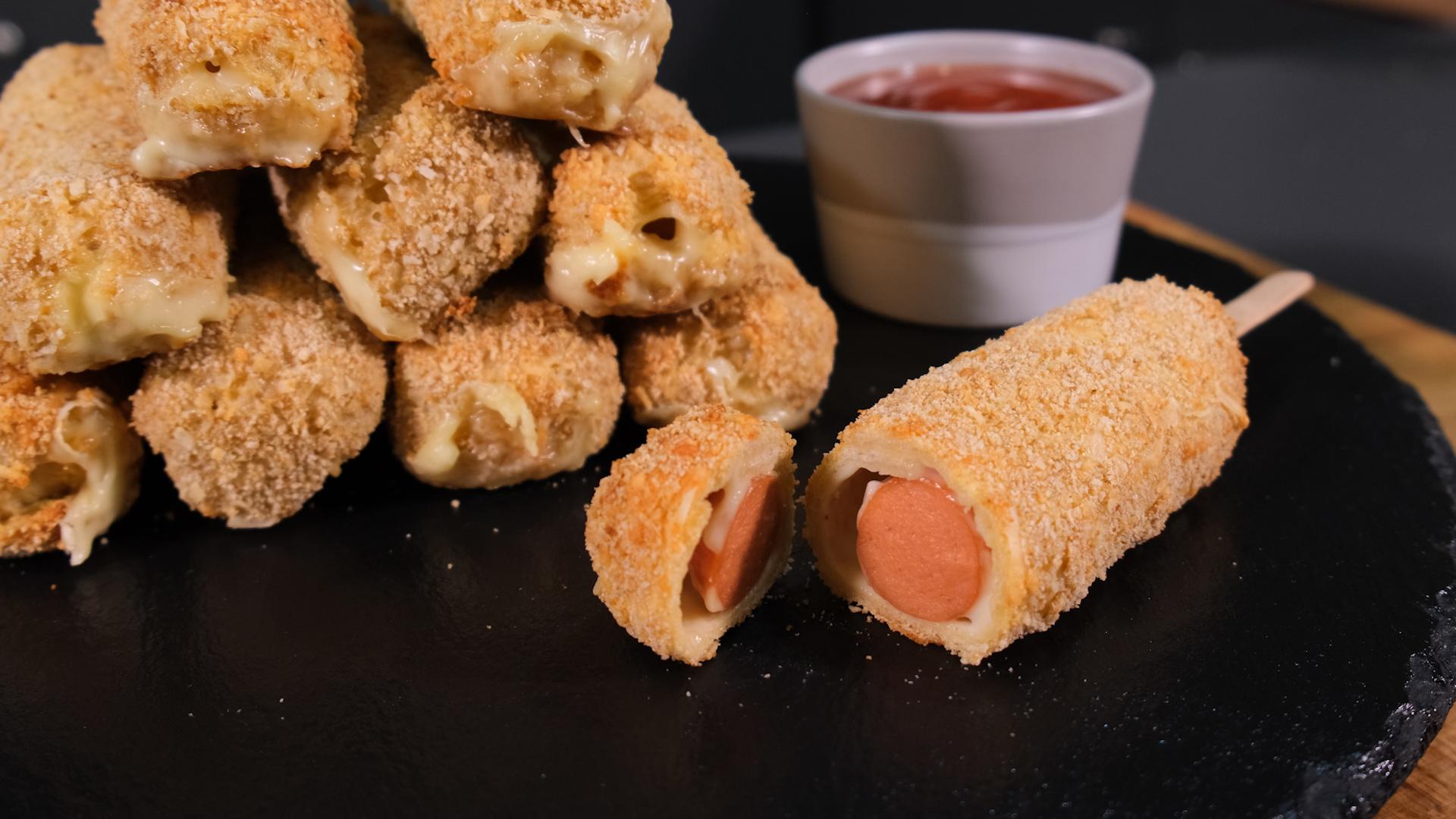 Corn dogs-συνταγή-