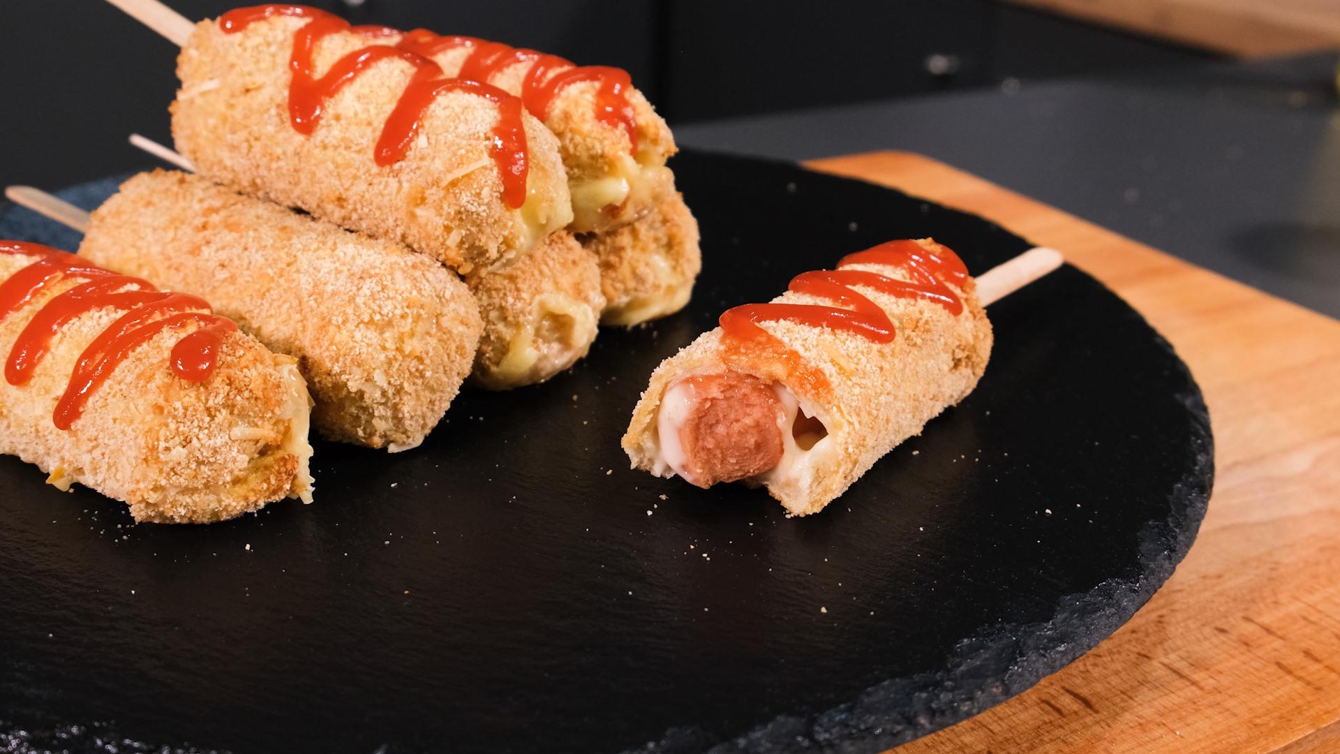 Corn dogs-συνταγή-