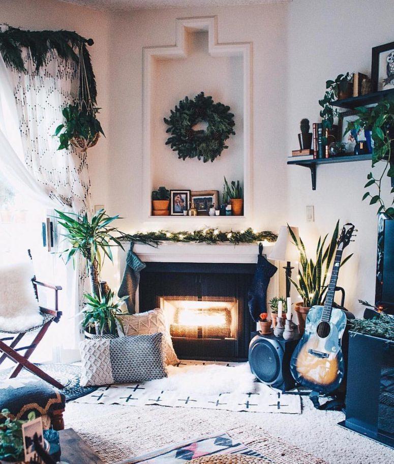 boho-διακόσμηση-στο-σαλόνι-ιδέες-