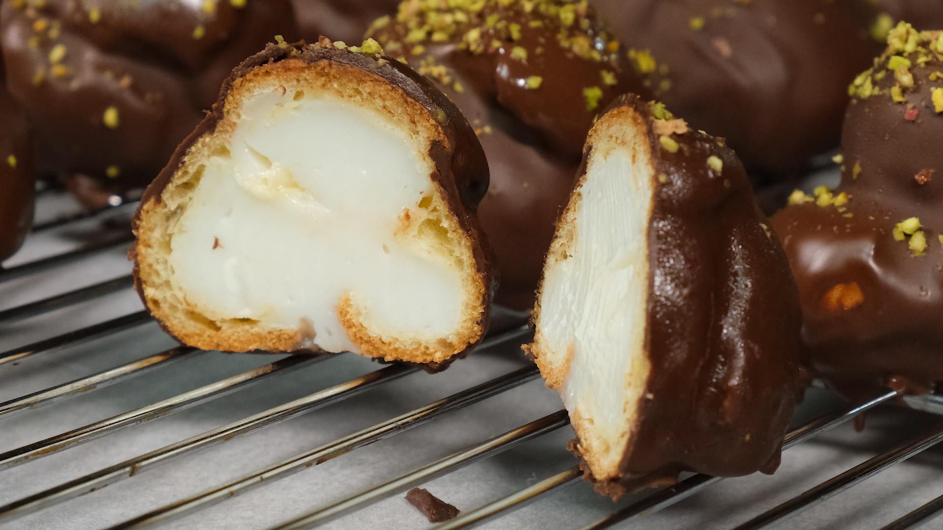 Σοκολατάκια-Προφιτερόλ-συνταγή-