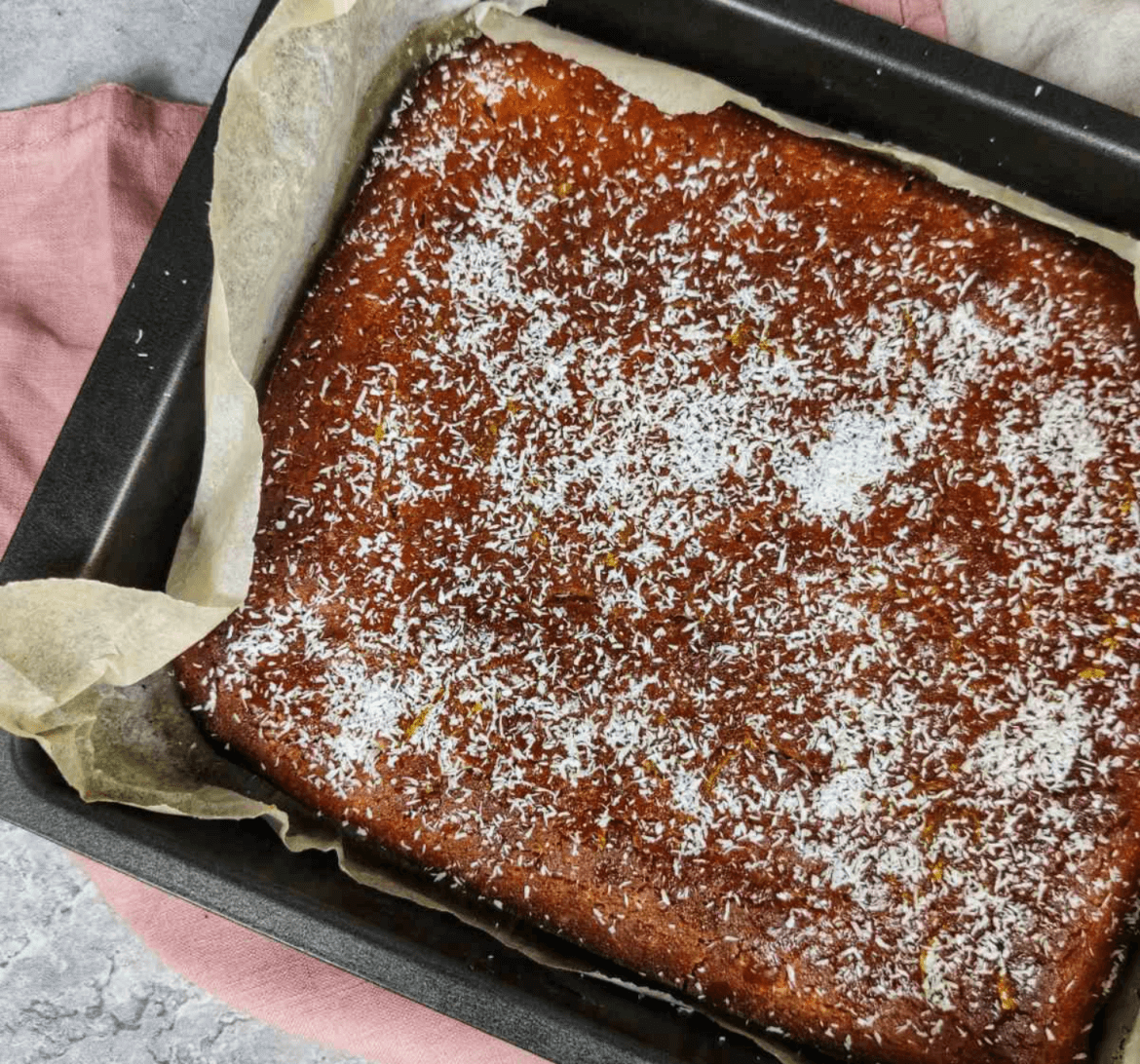 Πορτοκαλόπιτα-χωρίς ζάχαρη-και-φύλλο-