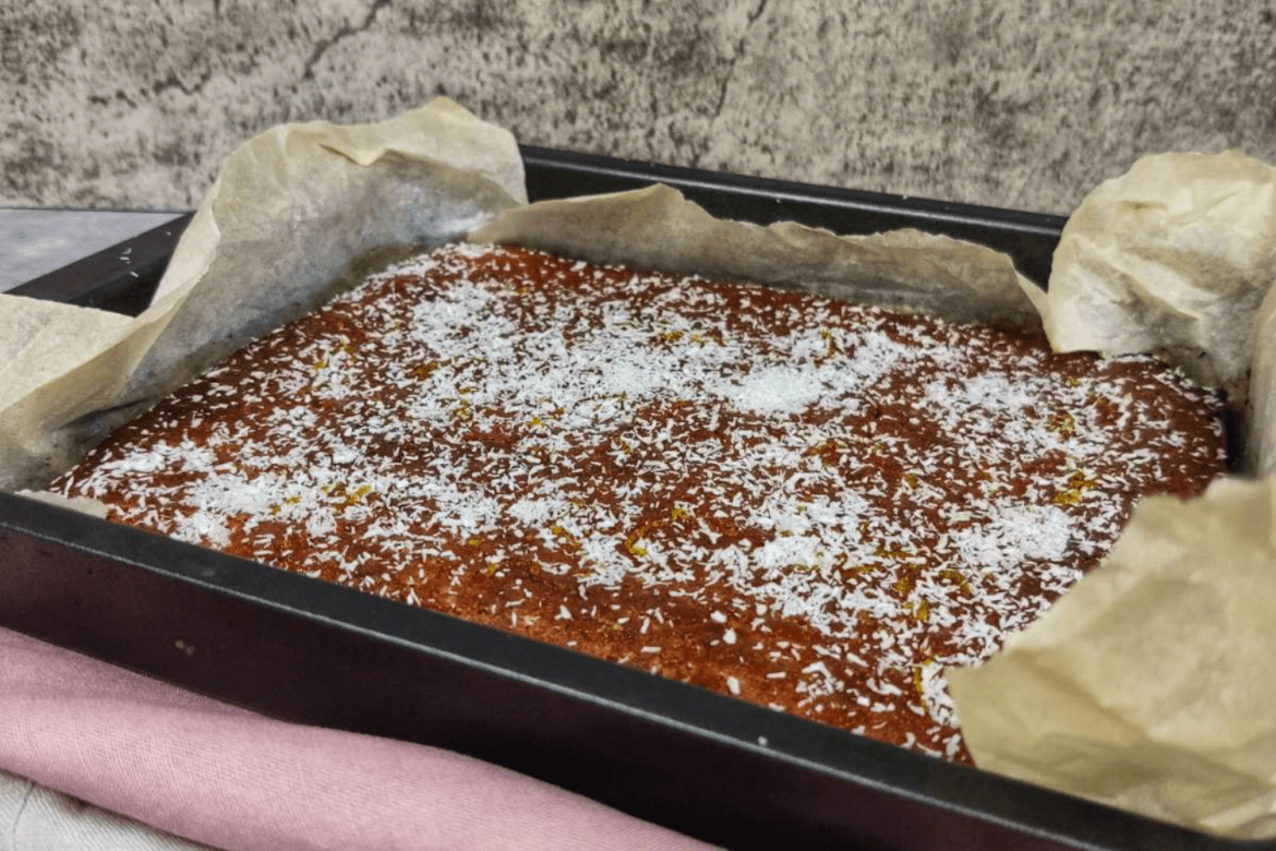 Πορτοκαλόπιτα-χωρίς ζάχαρη-και-φύλλο-