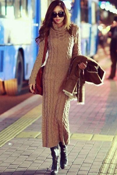 Φορέματα πουλόβερ: Δείτε 15 μοντέρνα σχέδια & χρώματα για τον Χειμώνα