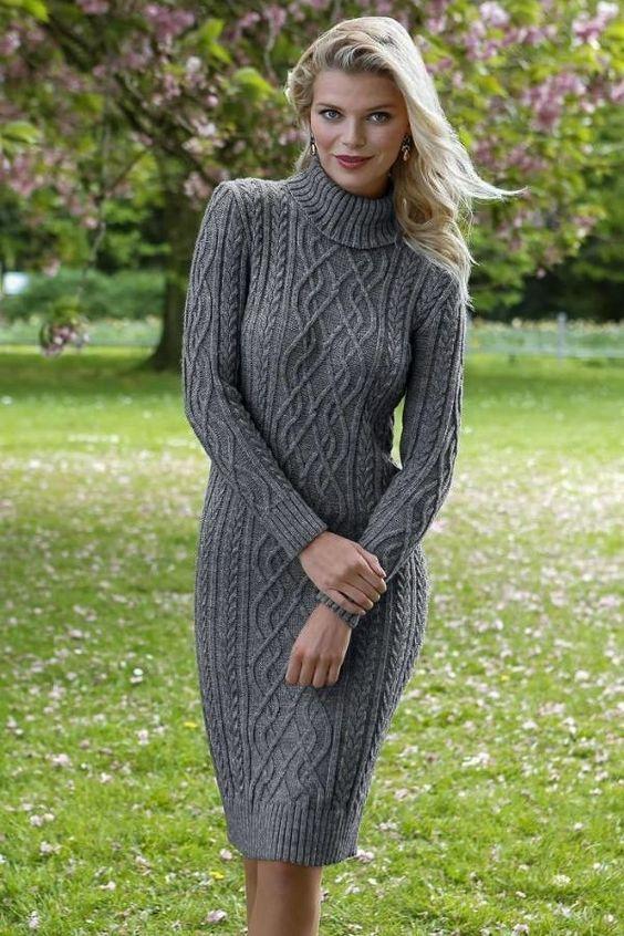 μάξι-γκρι-φόρεμα πουλόβερ-ιδέες-