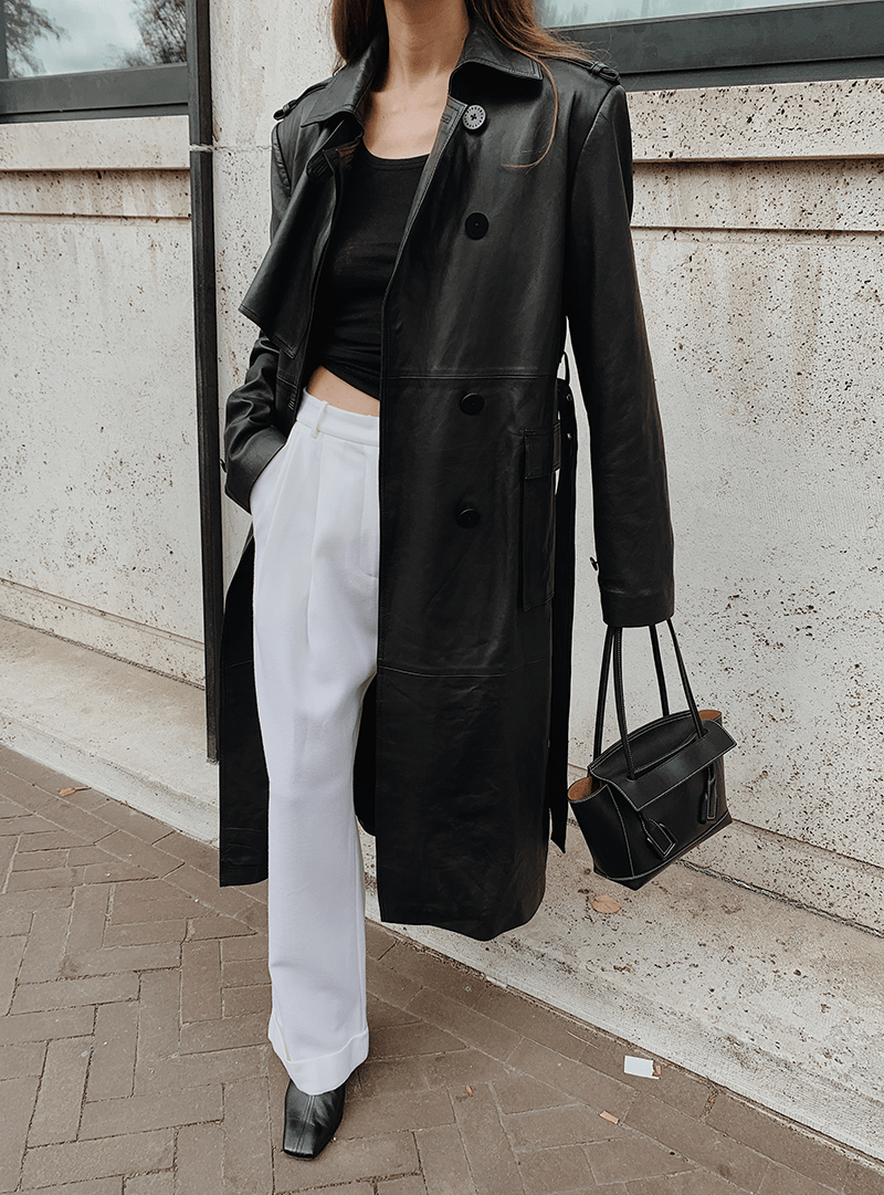 Μαύρα δερμάτινα μακριά παλτό: 15 τρόποι να τα συνδυάσεις