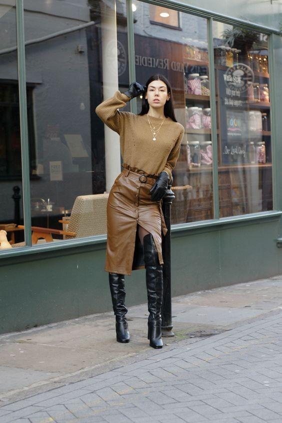 15 μοντέρνες ιδέες να φορέσετε την pencil φούστα τον Χειμώνα