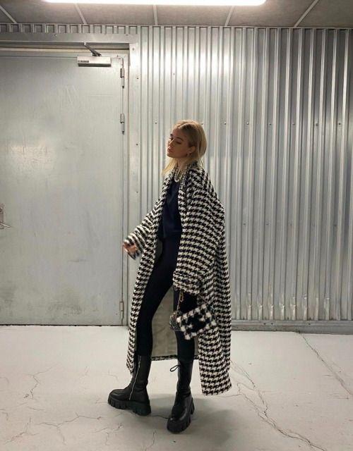 Oversized πανωφόρι-σε-καρό-σχέδιο-