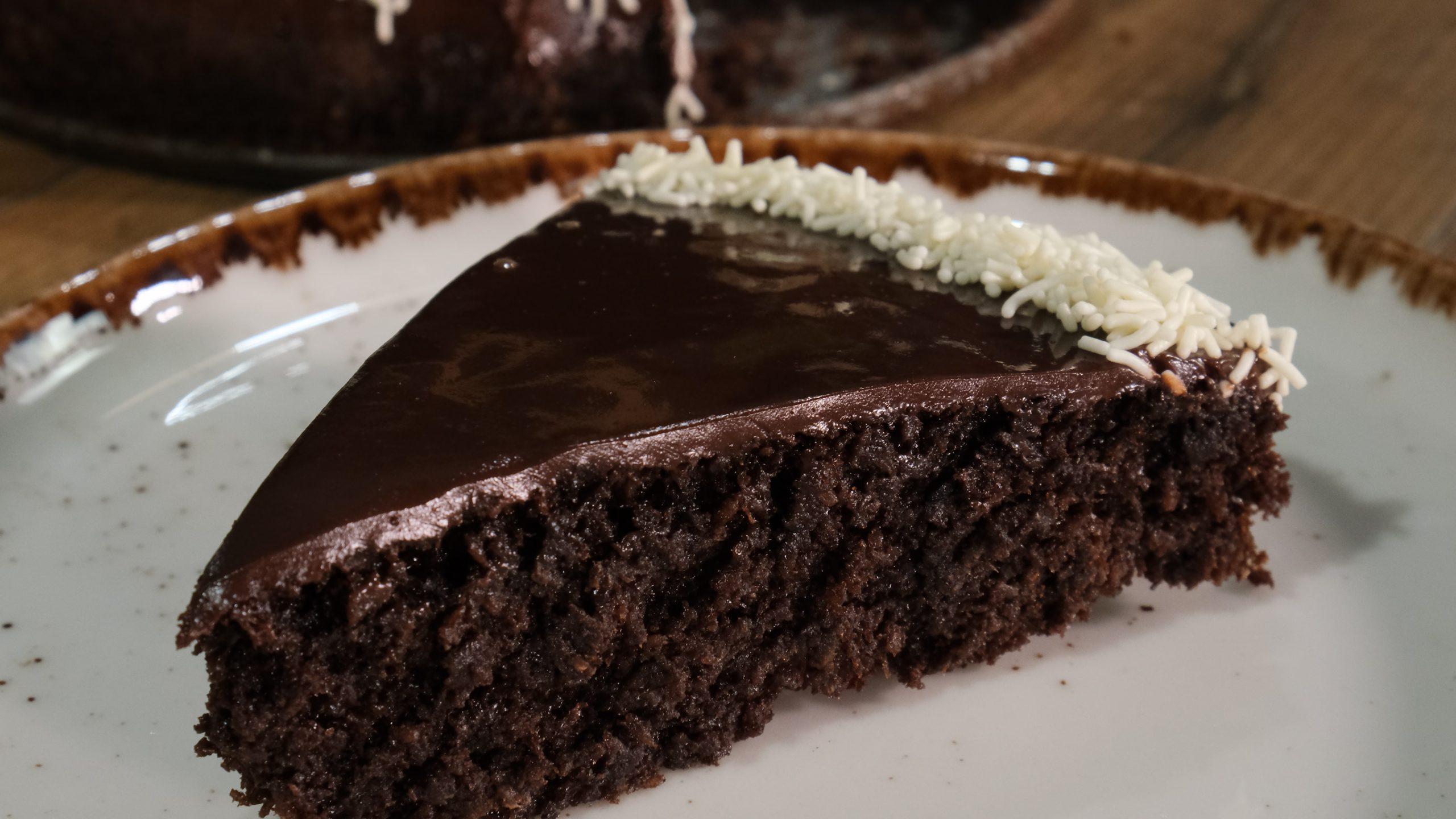 Σοκολατόπιτα-χωρίς αλεύρι-και μίξερ-