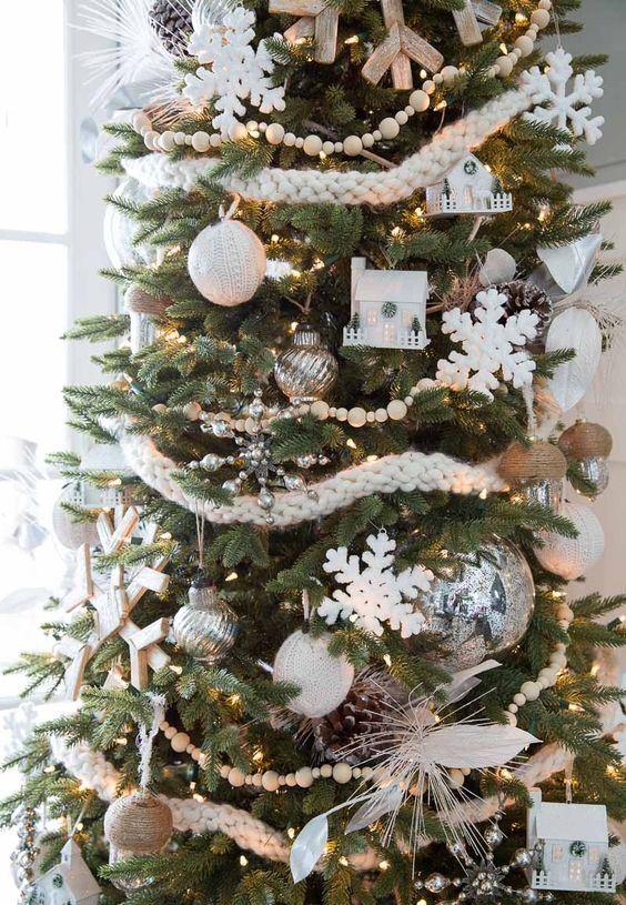 Χριστουγεννιάτικη διακόσμηση σε λευκό & χρυσό: 29 ιδέες