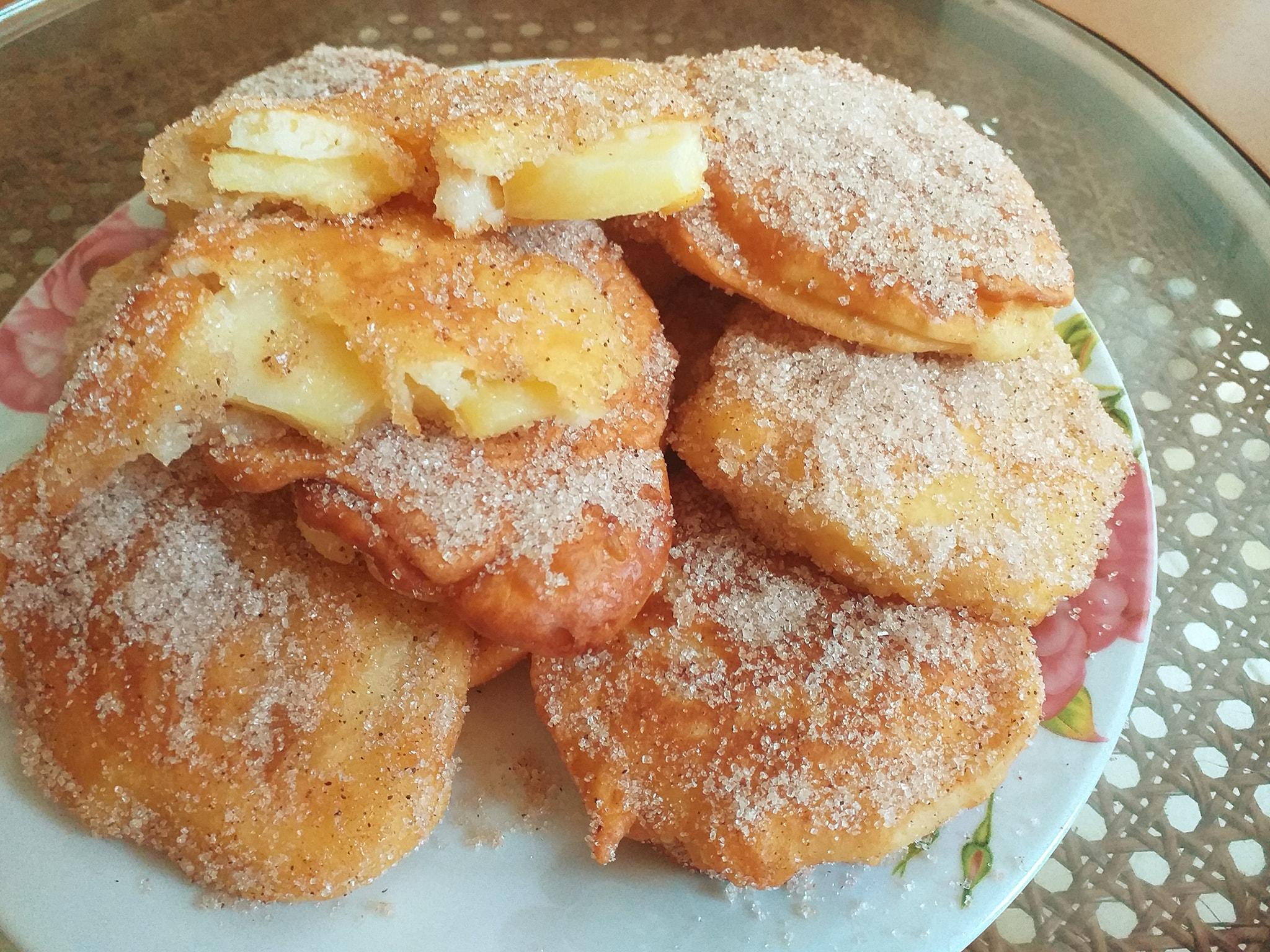 Frittele -di- mele-: Τηγανίτες- μήλου -χωρίς- ζάχαρη-