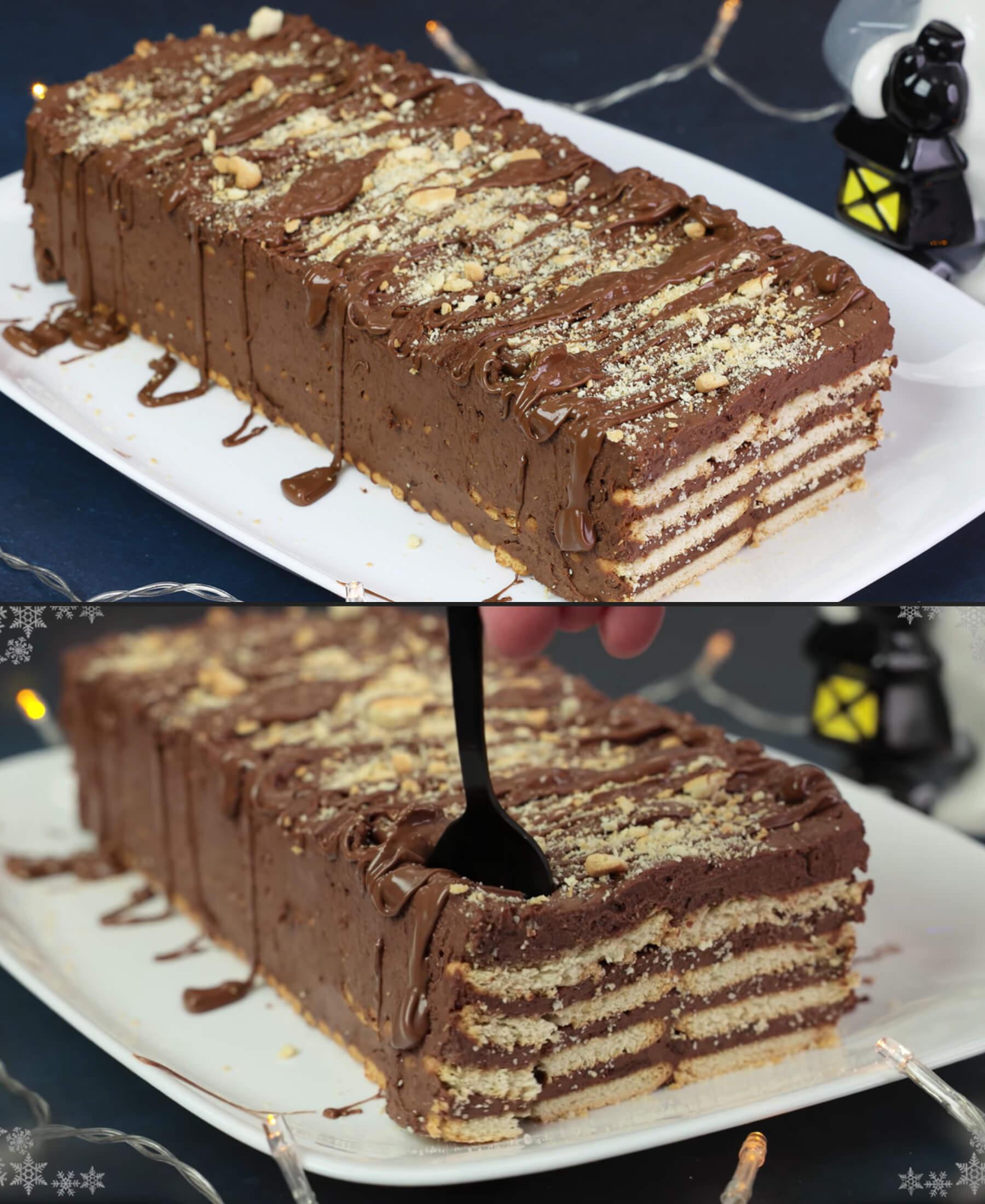 Χριστουγεννιάτικος κορμός χωρίς ζάχαρη με 4 υλικά