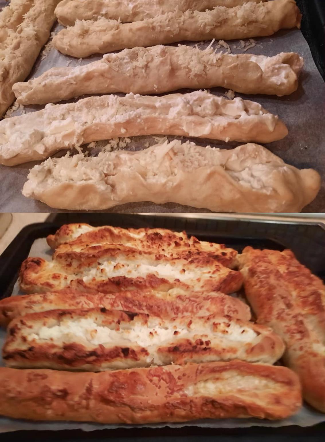 Μπαστουνάκια από ζύμη γιαουρτιού