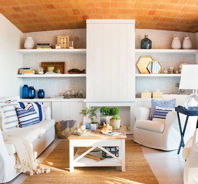 ψάθινα χαλιά-στο-σαλόνι-ιδέες-