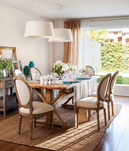 ψάθινα-χαλιά-στη-τραπεζαρία-ιδέες-