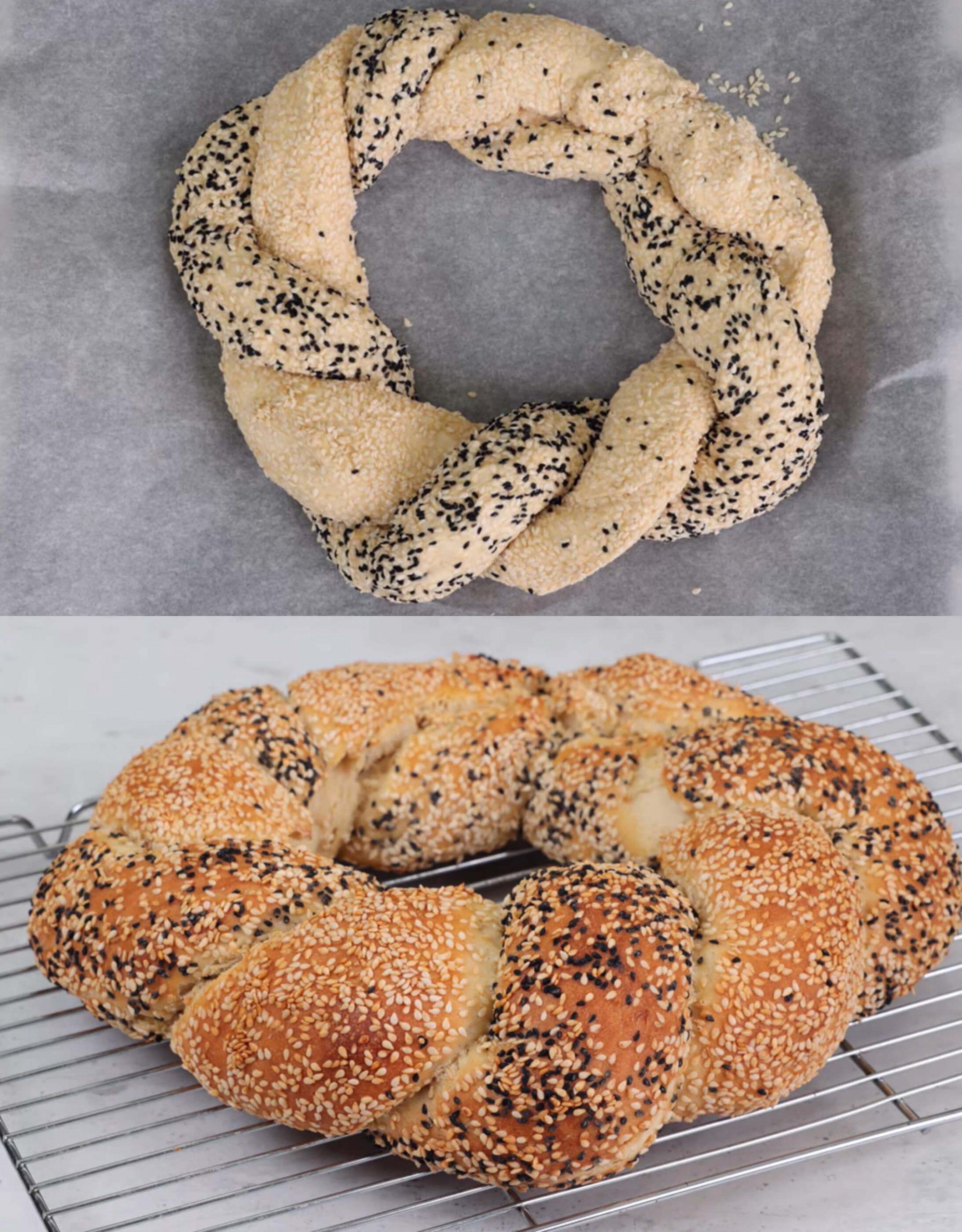 Τραγανό ψωμί σαν κουλούρι Θεσσαλονίκης