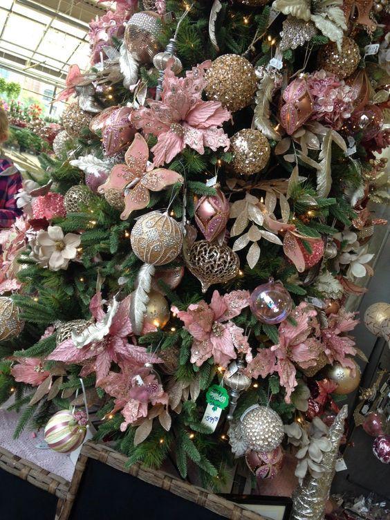 ροζ-χρώμα-στο-χριστουγεννιάτικο δέντρο-ιδέες-