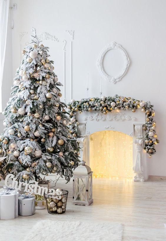 Χιονισμένα χριστουγεννιάτικα δέντρα: 28 ιδέες