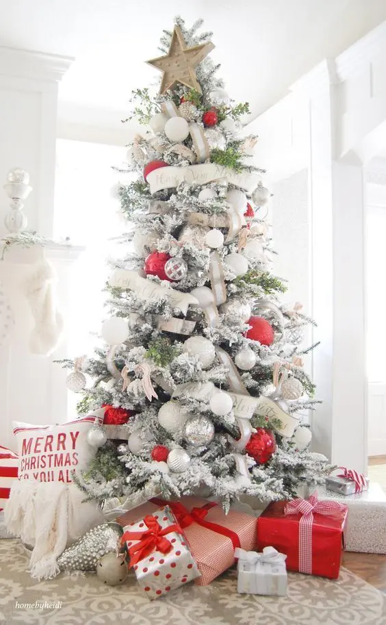 λευκές γιρλάντες-για-χιόνι-στο-χριστουγεννιάτικο-δέντρο-