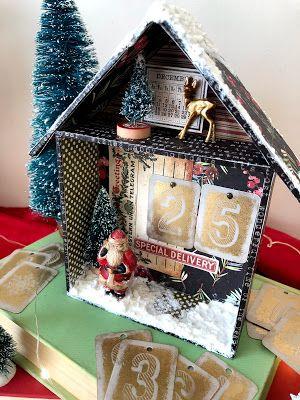 χριστουγεννιάτικο-σπιτάκι-από-κουτί παπουτσιών- χριστουγεννιάτικο-σπιτάκι-από-κουτί παπουτσιών-