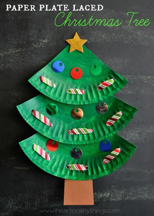 χριστουγεννιάτικο-δέντρο-από-χάρτινο πιάτο-
