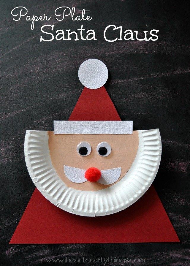 Άγιος Βασίλης-από-χάρτινο πιάτο-