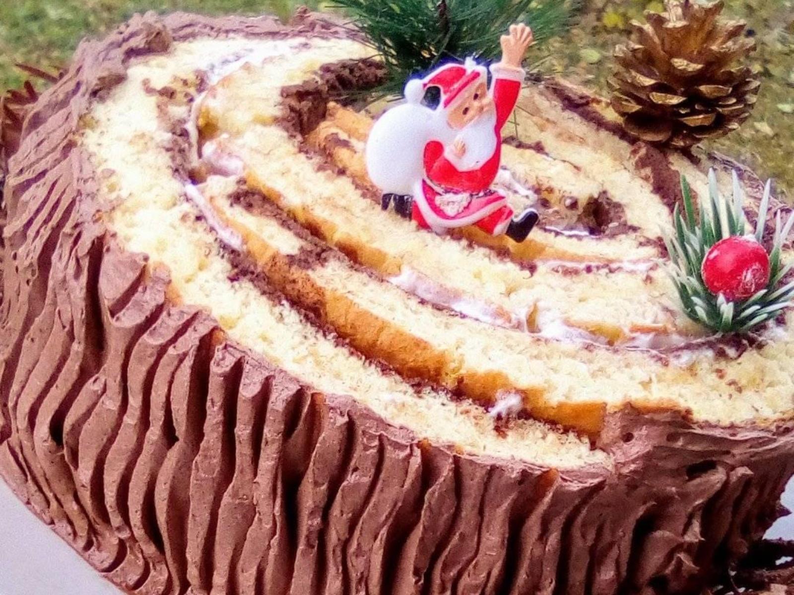 χριστουγεννιάτικη-τούρτα-κορμός-συνταγή-