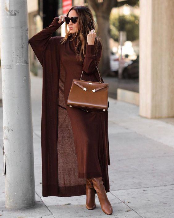 Chocolate Brown-γυναικείο-φόρεμα-ιδέες-