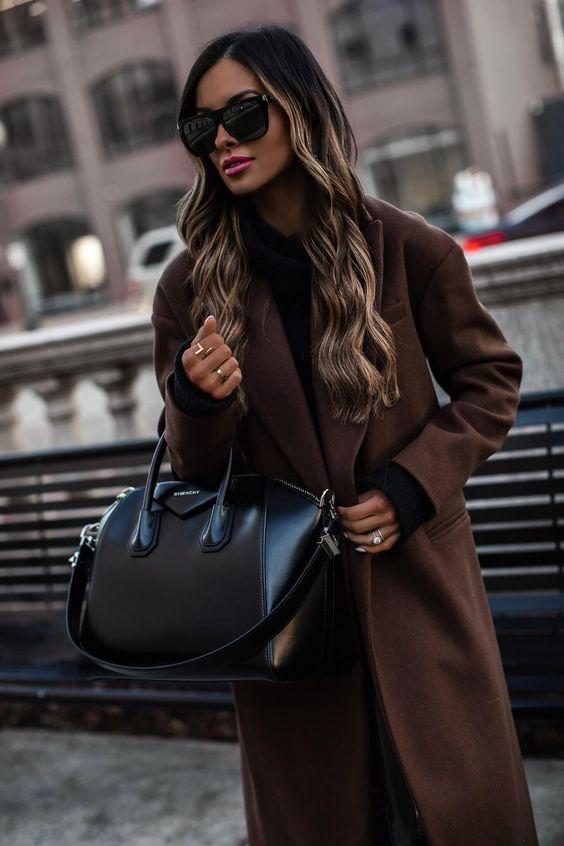 ιδέες-για-γυναικείο-χειμωνιάτικο ντύσιμο-σε-chocolate brown-χρώμα-