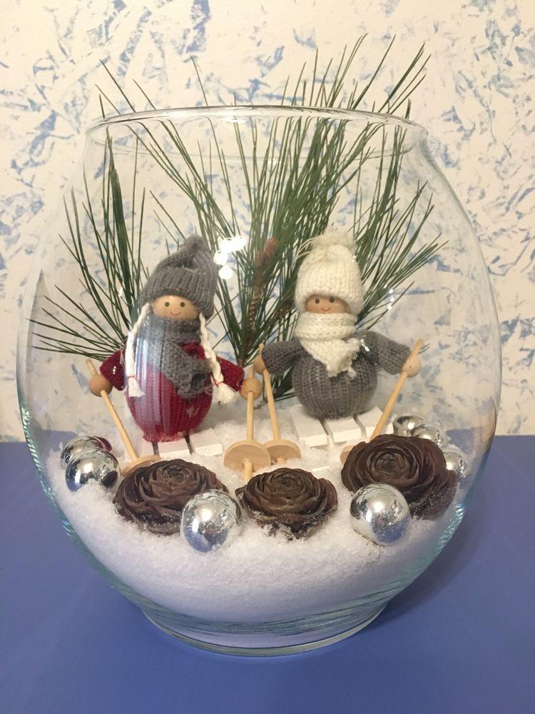 ιδέες-για-χριστουγεννιάτικη διακόσμηση-με-γυάλα-