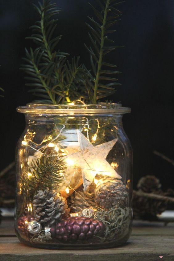 διακοσμητικά-χριστουγεννιάτικα βάζα-με-φωτάκια led-