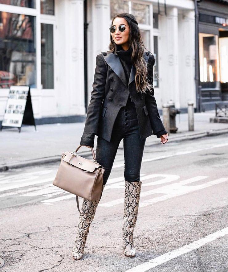 μπότες-animal print-με-τζιν-παντελόνι-